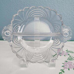 VINTAGE CAMBRIDGE CAPRICE ~ Art Deco MCM ~ Divided Dish